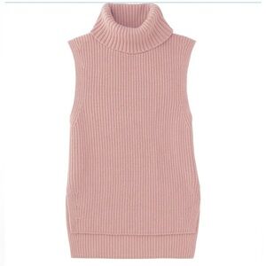 Uniqlo Pink Sleeveless Turtleneck Sweater